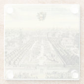 エリック・ダールフォーマルバーグによる庭園の空中眺め ガラスコースター (裏面)