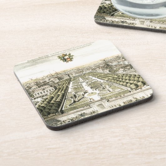 エリック・ダールフォーマルバーグによる庭園の空中眺め コースター (左側)