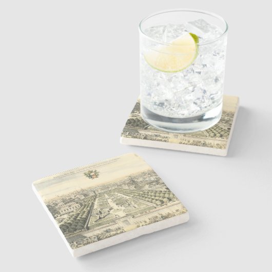 エリック・ダールフォーマルバーグによる庭園の空中眺め ストーンコースター (横)