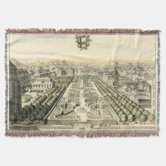 エリック・ダールフォーマルバーグによる庭園の空中眺め スローブランケット (正面)