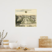 エリック・ダールフォーマルバーグによる庭園の空中眺め ポスター (キッチン)