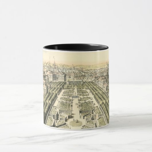 エリック・ダールフォーマルバーグによる庭園の空中眺め マグカップ (中央)