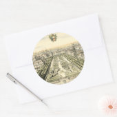 エリック・ダールフォーマルバーグによる庭園の空中眺め ラウンドシール (封筒)