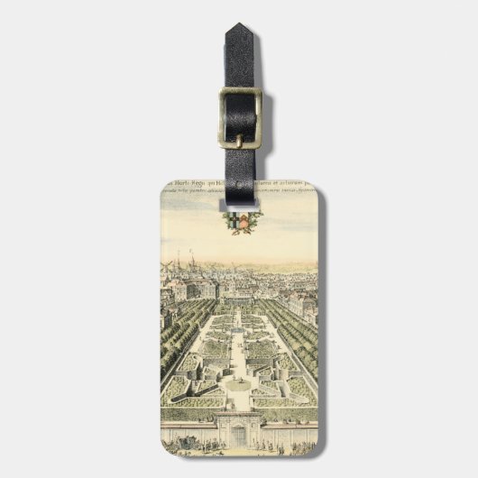 エリック・ダールフォーマルバーグによる庭園の空中眺め ラゲッジタグ (正面縦)