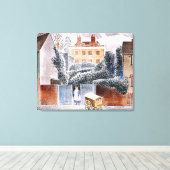 エリック・ラヴィリアス、牧師館、魔法現実主義、 キャンバスプリント (インサイチュ (ウッドフロア))