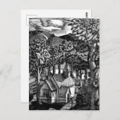 エリック・ラヴリウス – 丘の下の教会 ポストカード (正面/裏面)