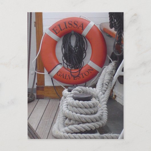 エリッサ帆船はがきガルベストンテキサス州 ポストカード (正面)