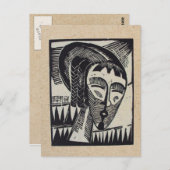 エリッヒHeckelの木版画の郵便はがき ポストカード (正面/裏面)