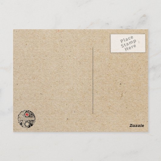 エリッヒHeckelの木版画の郵便はがき ポストカード (裏面)