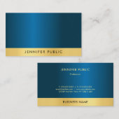 エリッモダントブラックブループロフェッショナルテンプレート 名刺 (正面/裏面)