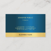 エリッモダントブラックブループロフェッショナルテンプレート 名刺 (裏面)