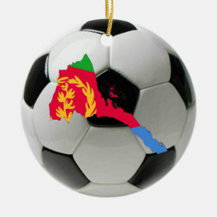エリトリアのフットボールのサッカーのオーナメント セラミックオーナメント
