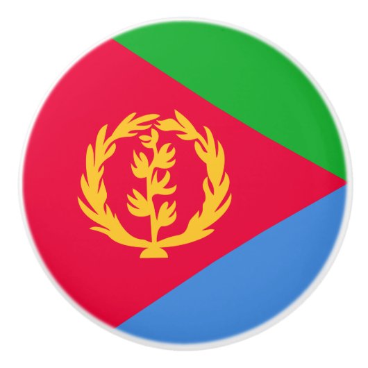 エリトリアの国旗 セラミックノブ (正面)
