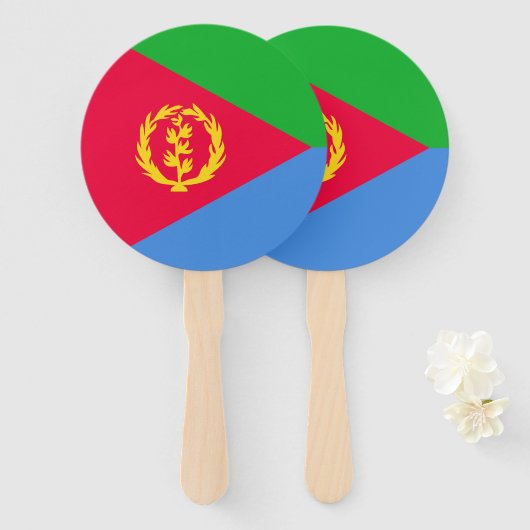 エリトリアの国旗 ハンドファン (正面&裏面)