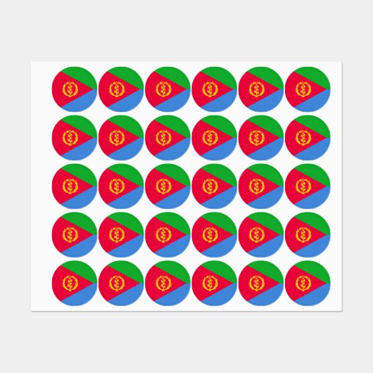 エリトリアの国旗 ラベル (シート)