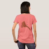 エリトリアの旗と地図のTシャツ Tシャツ (裏面フル)