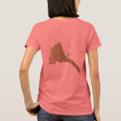 エリトリアの旗と地図のTシャツ Tシャツ (裏面)