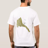 エリトリアの旗+地図+テキストTシャツ Tシャツ (裏面)