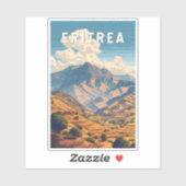 エリトリアイラストレーショントラベルアートヴィンテージ シール (シート)