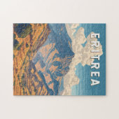 エリトリアイラストレーショントラベルアートヴィンテージ ジグソーパズル (横)