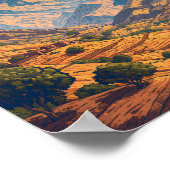 エリトリアイラストレーショントラベルアートヴィンテージ ポスター (角)