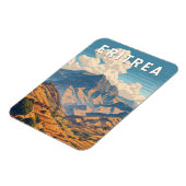 エリトリアイラストレーショントラベルアートヴィンテージ マグネット (左側)