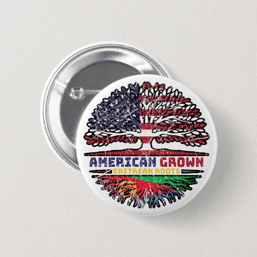 エリトリアエリトリアUSアメリカ合衆国統一された州 缶バッジ (正面&裏面)