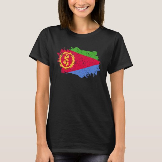 エリトリアグランジ国旗エリトリア Tシャツ (正面)