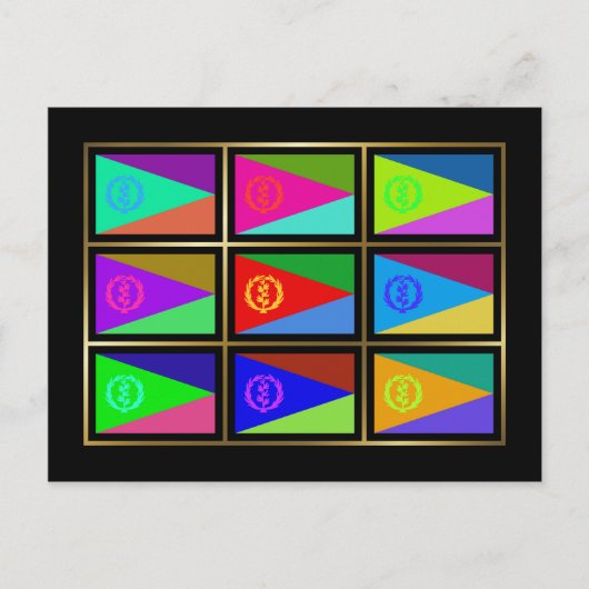 エリトリアマルチフエフラッグハガキ ポストカード (正面)
