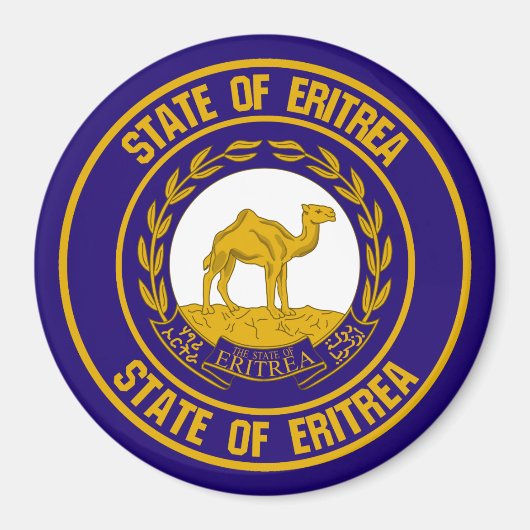 エリトリアラウンドエンブレム マグネット (正面)