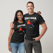 エリトリア国旗と地図エリトリア座標エリトリア Tシャツ (ユニセックス)