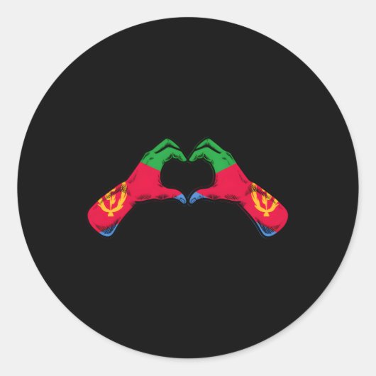 エリトリア国旗エリトリアHe ラウンドシール (正面)