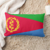 エリトリア国旗枕 ランバークッション (ブランケット)