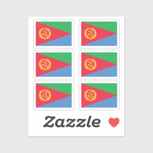 エリトリア国旗6のコレクションパック シール (シート)