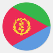 エリトリア国旗 ラウンドシール (正面)
