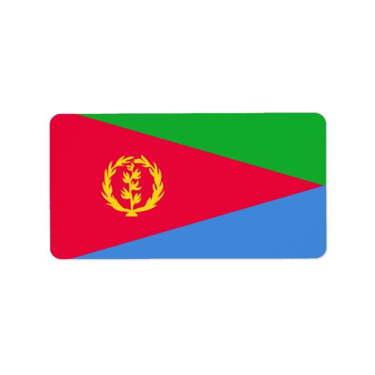 エリトリア国旗 ラベル (正面)