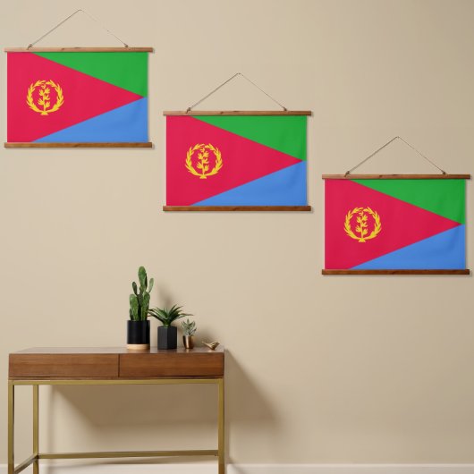 エリトリア国旗 吊り下げ型タペストリー (非対称)