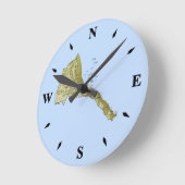 エリトリア地図の時計 ラウンド壁時計 (傾斜)