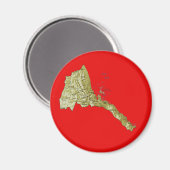 エリトリア地図マグネット マグネット (正面/裏面)