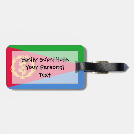 エリトリア簡単ID個人用フラグ ラゲッジタグ (裏面横)