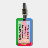 エリトリア簡単ID個人用フラグ ラゲッジタグ (正面縦)