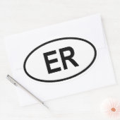 エリトリア「ER」 楕円形シール (封筒)