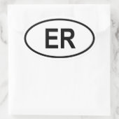 エリトリア「ER」 楕円形シール (バッグ)