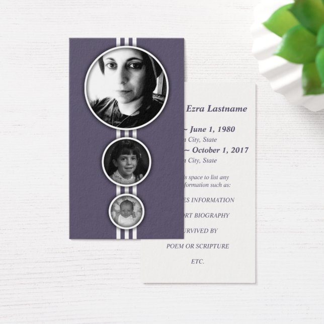 エリプスパープルメモリアルカード (デスク)