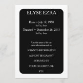 エリプスメモリアルカード プログラム (裏面)