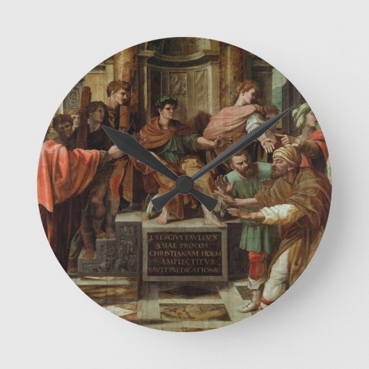 エリマスの目隠し（システィーナChの漫画） ラウンド壁時計 (正面)