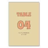 エリミニマルレトロタイポグラフィ結婚ズ テーブルナンバー (正面)