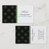 エリモダンング・ビジネス・カード、グリーン 名刺 (正面/裏面)