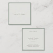 エリモダンートシンプルデザイングエレガントリーンテンプレート スクエア名刺 (正面/裏面)