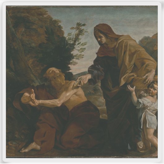 エリヤがザレファスの未亡人からパンを受け取る シール (正面)